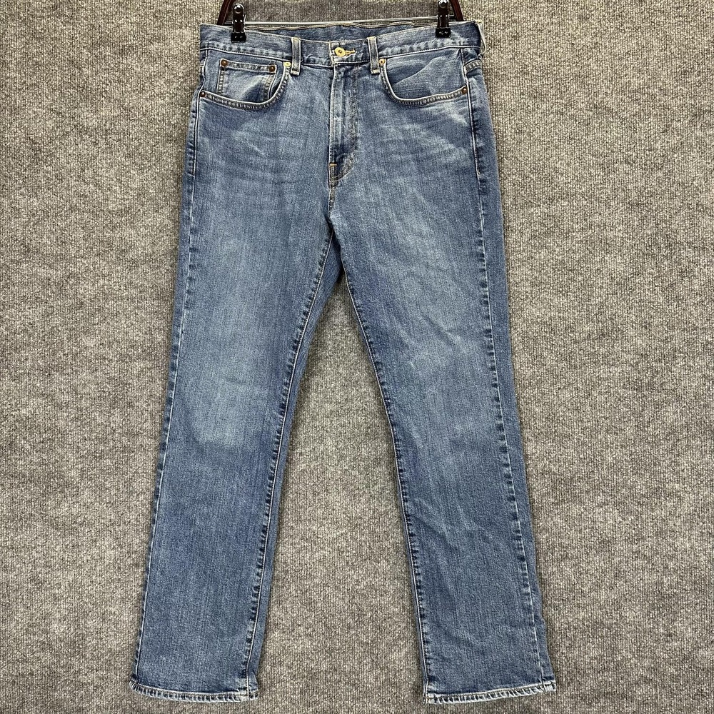 Cremieux Jeans Mens 32x28 Blue Straight Leg Stretch Denim Medium Wash Casual